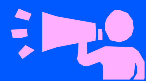 Icon of person with a megaphone